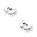 Silver .02ct Diamond Heart Earrings QW160 QG