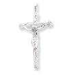 Sterling Silver Crucifix Pendant with 20 Inch Sterling Silver Chain