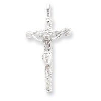 Sterling Silver Crucifix Pendant with 20 Inch Sterling Silver Chain