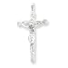 Sterling Silver Crucifix Pendant with 20 Inch Sterling Silver Chain