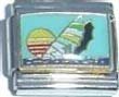 Clearly Charming Sailboat and Setting Sun Italian Charm Bracelet Link