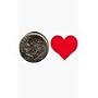 Small 3/4 Heart Tanning Sticker 1000 Ct Roll