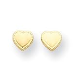 14k Heart Childrens Earrings