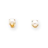 14k 3mm Round June/Cultured Pearl Post Earrings XBE42