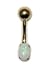 Genuine Opal 14 karat Gold Belly Button Ring October Birthstone