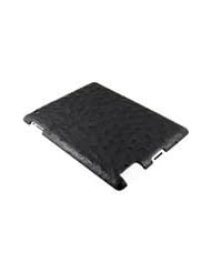 Black iPad 2 Clip On Case - Genuine Ostrich Skin Leather