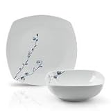 Gourmet Basics by Mikasa Wispy Floral Collection Blue Floral Dinnerware Serving Set 2-pc.