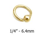 14KT Yellow Gold Plated Nose Ring Hoop 1/4