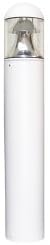 10w LED Round Dome Top Bollard w/ Standard Reflector 120v-277v in Black