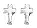 Sterling Silver Tiny Cross Earrings by Bob Siemon