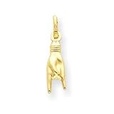 14k Good Luck Hand/Sign Language Charm