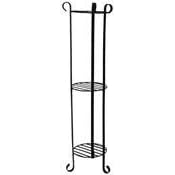 AUSTRAM 56 Leather Black Round Hampton Plant Stand by 