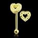10KT Gold Nose Bone Ring 4.5mm Heart 22G FREE Nose Ring Backing