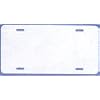 Blank License Plate (White Flat Aluminum)