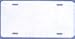 Blank License Plate (White Flat Aluminum)