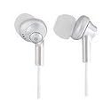 Panasonic RP-HJE300 Portable Earbud Headphones with Carrying Pouch (Silver)