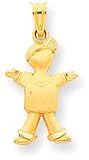 Boy With Open Arms Charm, Yellow Gold