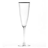 Mikasa Classic Platinum Fluted Champagne Glasses Set of 2