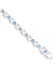 Sterling Silver Blue Topaz Bracelet