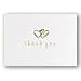 Gold Coupled Hearts Thank You Note - Printed