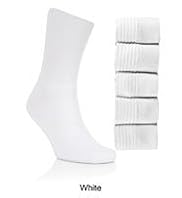 5 Pairs of Cool Fresh Cotton Rich Sports Socks with Silver Technology