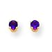 14k 3mm Amethyst Earrings