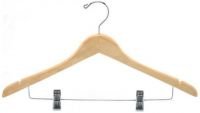 Contoured Combination Hanger w/ Clips [ Bundle of 25 ]