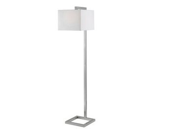 Kenroy Home 21080BS 4 Square Floor Lamp, Brushed Steel