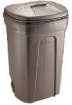 RUBBERMAID INC 1346-00MOCHA 35GAL Moch WHL Trsh Can (4 pack)