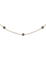 Genuine IceCarats Designer Jewelry Gift 14K Black Freshwater Cultured Pearl Necklace In 18.00 Inch