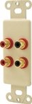 Oem Systems Company IW-4RGI RCA Jack Plate (Ivory)