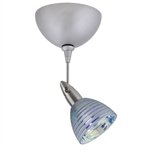 BESA - 1SM-1858SW-SN : Spot Light 12V - 1SM Divi - Satin Nickel Metal Finish - Silver Dicro Wavy Glass