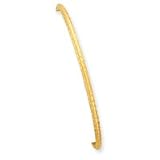 14k 3mm Laser and Diamond-Cut Tube Bangle Bracelet