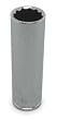 Westward 1EZT4 Socket, SAE, 1/4 In Dr, 12 Point, 1/4 In