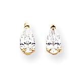 14k 5x3mm Pear Cubic Zirconia earring XE78CZ