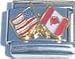 Jewelry : Clearly Charming United States & Canada Flag Italian Charm Bracelet Link