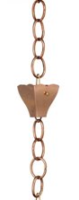 76" Handcrafted Polished Copper "6-Cup Buttercup" Flower Rain Chain