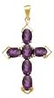 14k Gold & Amethyst Cross (2.70ctw)
