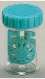 OptiSafe - Barrel style contact lens case - AQUA 3 pack