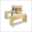 Buy Cheap Bestar Aspen Home Office Corner Computer Desk Set in Maple Finish