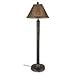 Tahiti Bronze Floor Lamp With Walnut Shade