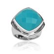 ZALES ELLE Clusterforce Jewelry Collection Faceted Turquoise Ring in Sterling Silver