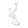 Sterling Silver St. Andrew Cross Pendant