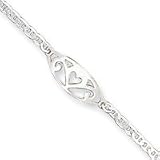 Sterling Silver Heart Baby Bracelet