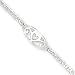 Sterling Silver Heart Baby Bracelet