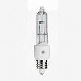 Feit Electric BPQ75/CL/MC - 75 Watt, T4, Mini Candelabra Base, 120 Volt, Clear Halogen, 1 Per Card