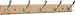 Narita Trading 105SC Coat Rack Natural Finish with 5 Twin-Satin Chrome-Hooks