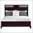 Cresent Moderne Loft Panel Bed in Dark Wood