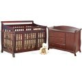 StorkCraft 2 Piece Nursery Set - Deborah Convertible Crib & Aspen Combo Dresser - Cherry