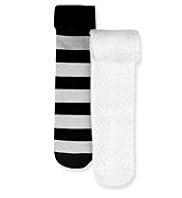 2 Pairs of Autograph Striped Tights